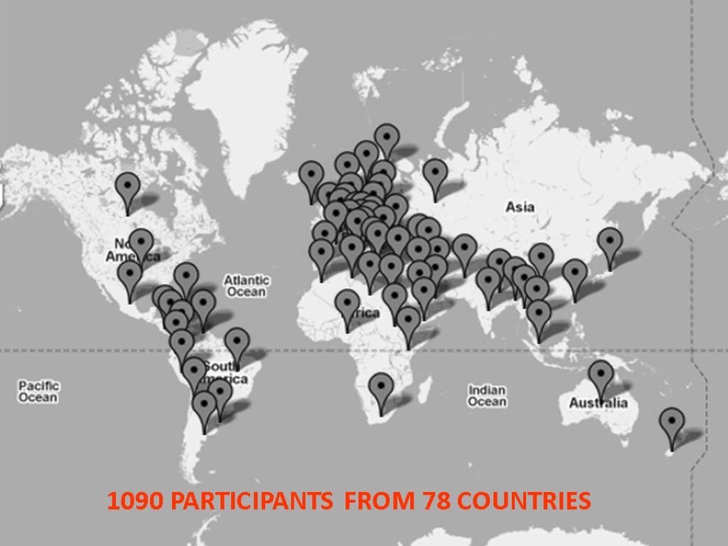 1090 PARTICIPANTS FROM 78 COUNTRIES